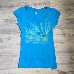 ( OP Ocean Pacific ) Rare Vintage "RISE AND SHINE" Tee
